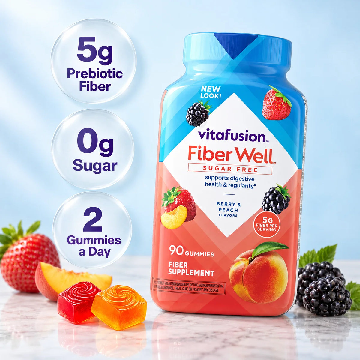 Sugar-Free Prebiotic Fiber Gummies.